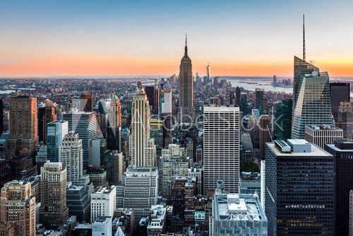 Fototapeta New York Skyline at sunset