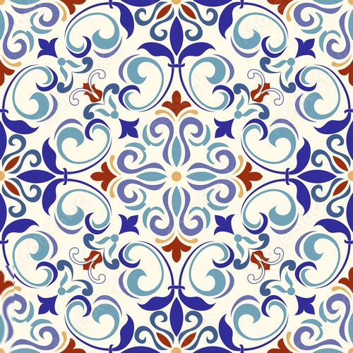 Fototapeta Niebiesko-brązowy klasyczny ornament