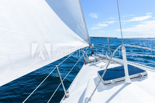 Fototapeta ocean view from sailing yacht