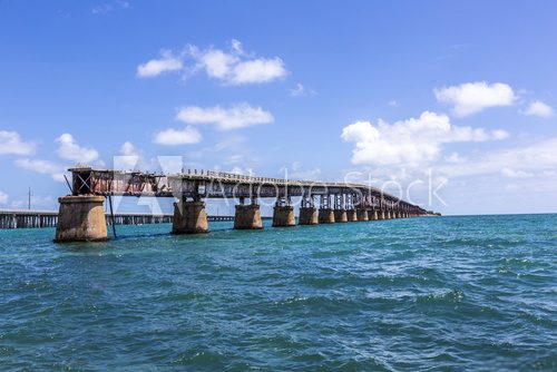 Fototapeta Old Bahia Honda Rail Bridge, Bahia Bay State Park, Florida Keys