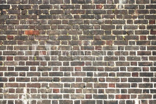 Fototapeta Old large weathered distressed red brick wall background