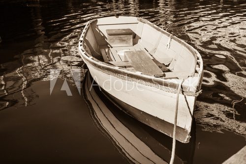 Fototapeta Old style dinghy and image.