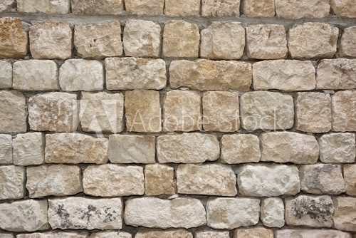 Fototapeta Old White Stone Wall Closeup Background Texture