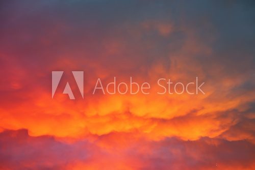 Fototapeta orange cloudy sunset sky