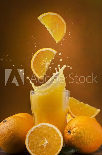Fototapeta orange juice splash