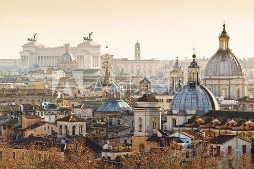 Fototapeta Panorama of old town in Rome, Italy