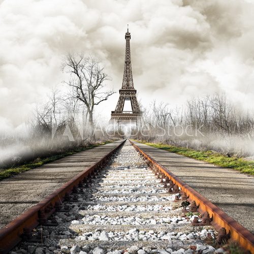 Fototapeta Parigi in treno vintage