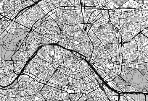 Fototapeta Paris city map