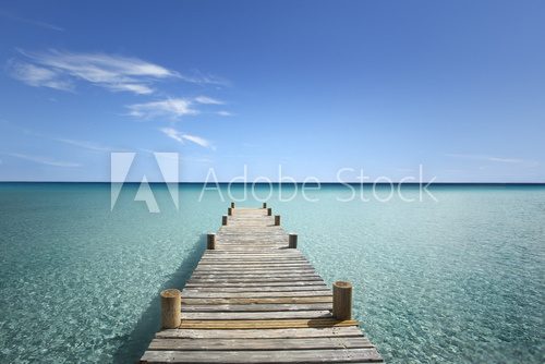 Fototapeta Passerelle en Bois sur ma Mer