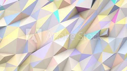 Fototapeta Pastel abstract triangles poly colors geometric background
