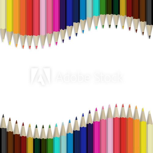Fototapeta Pencils multicolored abstract background