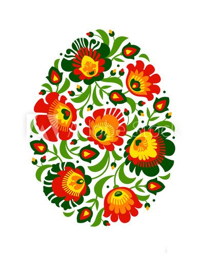 Fototapeta Polish folk inspired Easter egg
