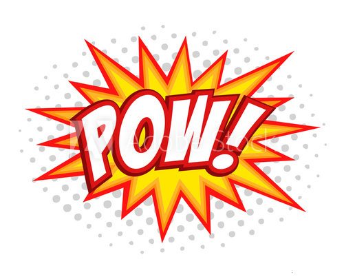 Fototapeta Pow! comic splash bubble text