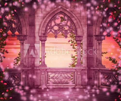 Fototapeta Princess Castle Fantasy Backdrop