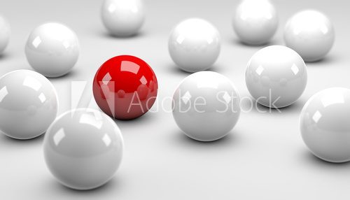 Fototapeta Red Balls / White Balls / Concept