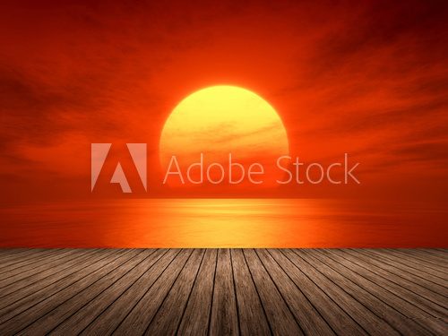 Fototapeta red sunset