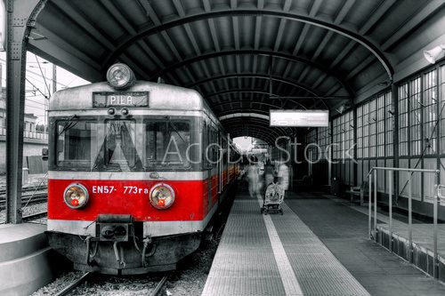 Fototapeta red train