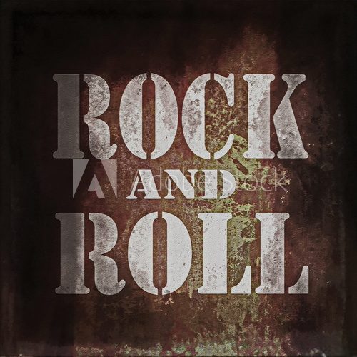 Fototapeta rock and roll music, old rusty wall background