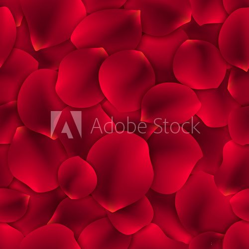 Fototapeta Rose Petals Seamless Pattern