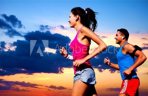 Fototapeta Running, outdoor, fit.