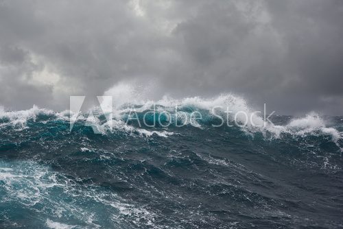Fototapeta sea wave during storm in atlantic ocean