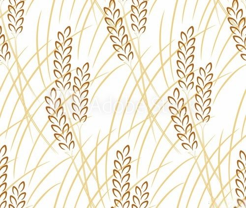 Fototapeta Seamless background with wheat.