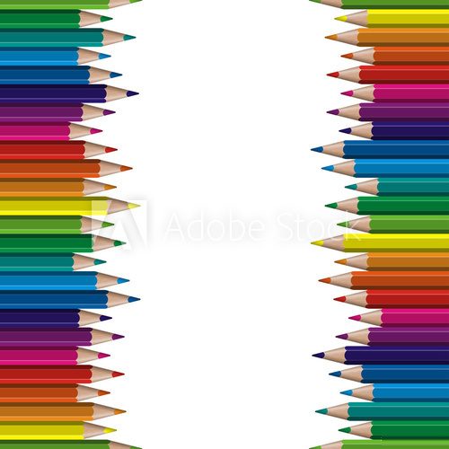 Fototapeta seamless colored pencils