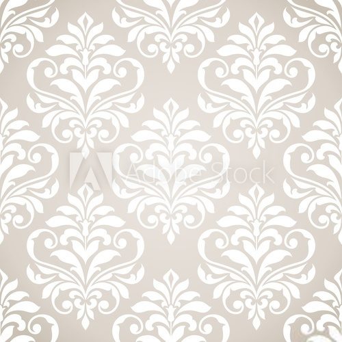 Fototapeta Seamless damask pattern.