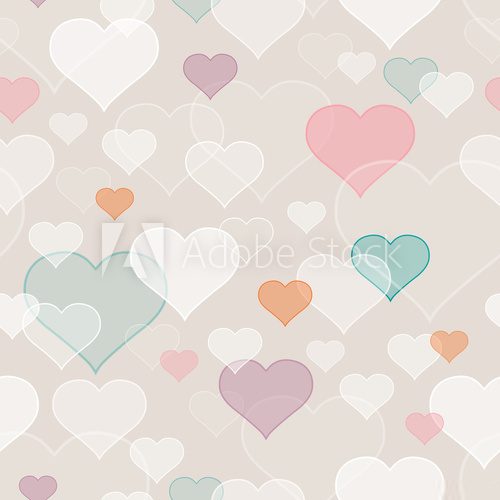 Fototapeta seamless pattern with hearts
