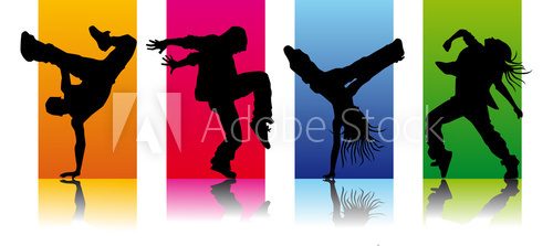 Fototapeta set break dancers 3