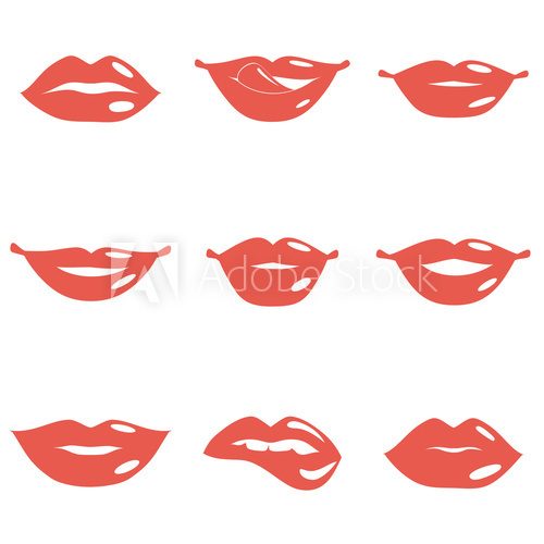 Fototapeta Set of Lips