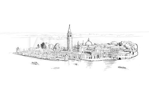 Fototapeta sketch of San Giorgio