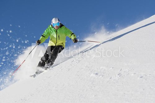 Fototapeta skiing free feeling