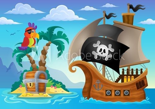Fototapeta Small pirate island theme 2