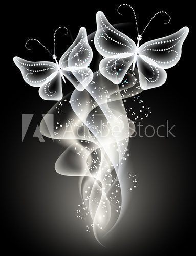 Fototapeta Smoke and butterfly