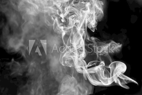 Fototapeta smoke on black background