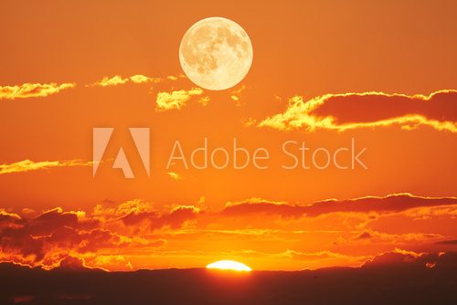 Fototapeta Sonne und Mond