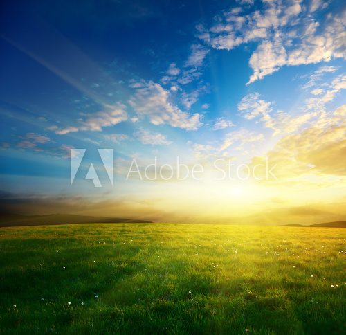 Fototapeta spring sunset