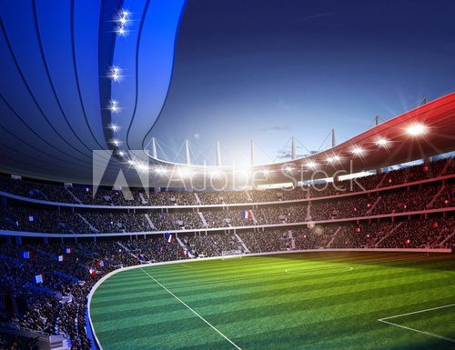 Fototapeta Stadion farbiges Licht Frankreich 1