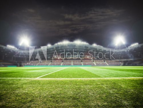 Fototapeta stadium lights at night