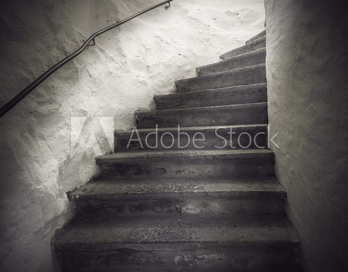 Fototapeta staircase with spooky light