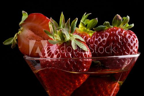 Fototapeta strawberry and glass
