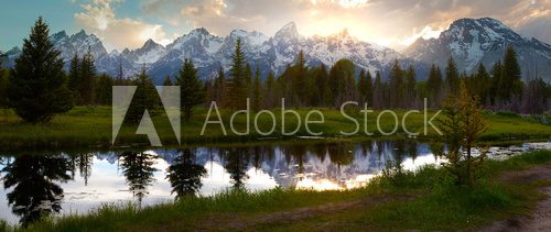 Fototapeta Sunset at Grand Tetons