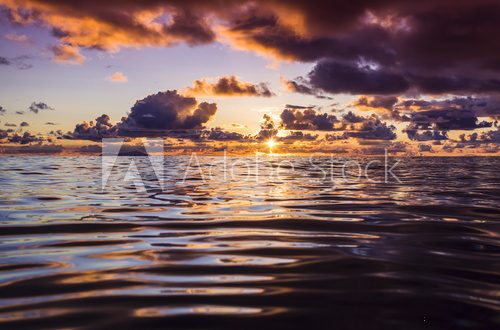 Fototapeta Sunset colors of Seychelles