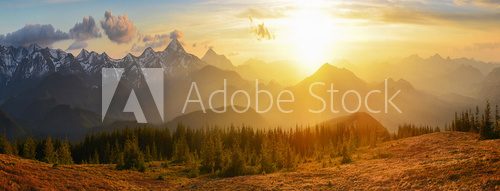 Fototapeta Sunset mountains