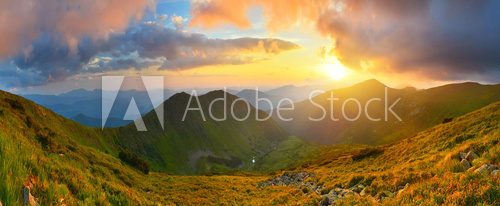Fototapeta Sunset mountains