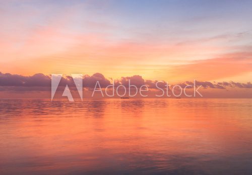 Fototapeta Sunset on sea in Maldives