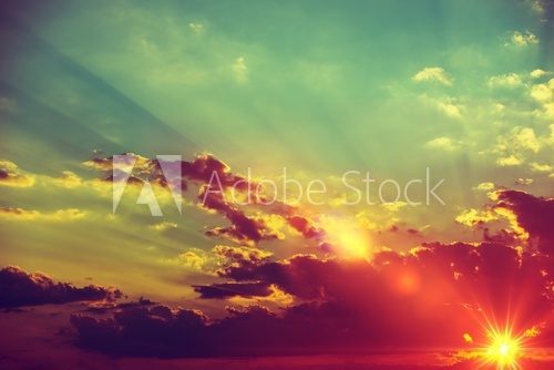 Fototapeta Sunset Scenery Background