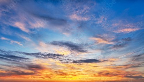 Fototapeta Sunset sky over the sea