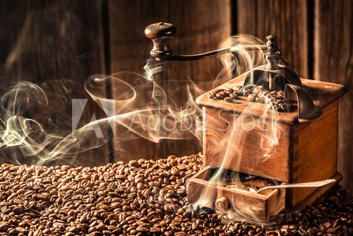 Fototapeta Taste of roasted coffee seeds